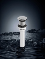Baño de plástico Enchufe pequeño pop up Click Clack con desagüe de desbordamiento G 1'1/4 desagüe de agua del lavabo con cubierta de acero inoxidable