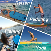 Ventes Flash : Planche de SUP gonflable BAX ASTRONAVE avec impression UV sur bois, accessoires inclus, 11''*32, en PVC/EVA cousu