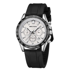 High Quality Men's Business Leisure Luxury <b>Watch</b> Alloy Quartz 30m <b>Waterproof</b> Chronograph Multi-functional Timing Super Luminous - Product Image 1