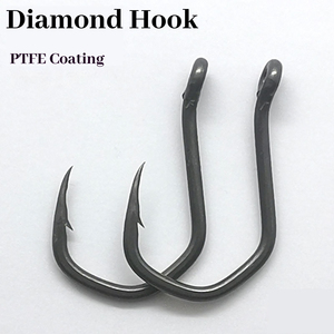 Gancho de GAPE súper ancho para pesca de carpa: Diseño de garra de diamante audaz, punta afilada a mano, barra de anzuelo recubierta de PTFE - Product Image 3