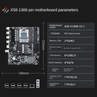 Nouvelle carte mère Intel X58 1366 broches ATX avec mémoire DDR3 double canal prend en charge le protocole NVME pour les jeux et les ordinateurs de bureau