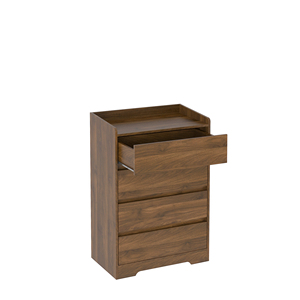 Comò Moderno in Legno con 4 Cassetti Senza Maniglie, Mobile Contenitore Impermeabile per Camera da Letto - Product Image 6