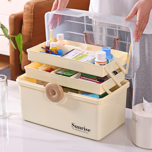 <span class=keywords><strong>Contenitore</strong></span> domestico e organizzazione Kit di pronto soccorso in plastica Organizer per il trucco scatole di immagazzinaggio per il trucco PP custodia per pillole contenitori per medicinali carico 10kg - Product Image 4