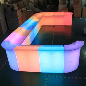 Su geçirmez gece kulübü mobilyası ışıklı taşınabilir Led çubuk sayaç kullanın