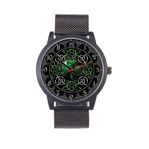 Montre-bracelet à quartz de luxe pour homme avec crâne et cœur Cadeaux souvenirs de la Saint-Valentin pour les amoureux Style de la mort - Product Image 1