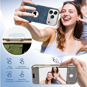 Funda Magnética para Teléfono con Diamantes Brillantes para iPhone 17 16 15 14 13 12 Pro Max 17 Air, Marco Plateado, Protectora - Product Image 3