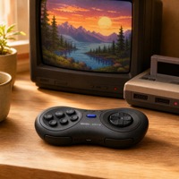 8BitDo M30 2.4G Wireless Controller Retro Gamepad untuk Sega Genesis Mega Drive dengan Turbo dan Receiver