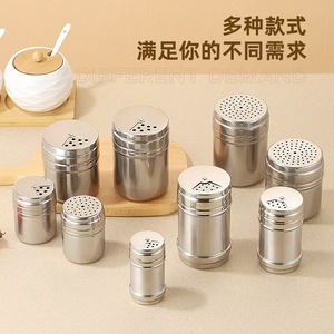 Stainless Steel Seasoning Shakers Set 5 Pcs With Perforated Lids For Kitchen And Barbecue Use - Product Image 2