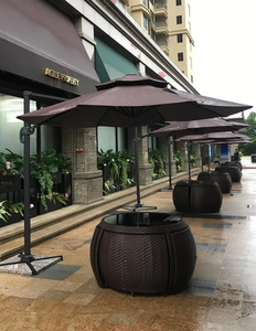 Moderno giardino esterno Rattan sedia da pranzo Set tavolo in vimini ristorante cortile <span class=keywords><strong>terrazza</strong></span> risparmiare spazio sedie e mobili da tavolo - Product Image 5