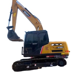 Excavatrice d'occasion SANY SY135C 13 tonnes, pelle hydraulique sur chenilles d'occasion SY95C SY155C en stock pour la vente et la livraison mondiales - Product Image 1