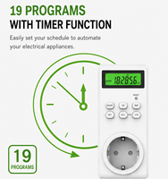 Mini Temporizador Digital de 24 Horas, Antiinflamable, Programable, Electrónico, para Uso Doméstico y en Garajes, Manual