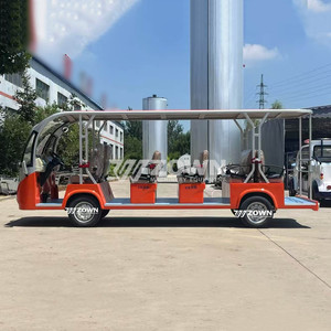 รถรับส่งไฟฟ้าแบบเปิดประทุนสีส้มเงินยี่ห้อ ZOWN สำหรับการขนส่งผู้เยี่ยมชมสถานที่ท่องเที่ยว - Product Image 4