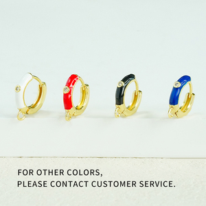 Pendiente de aro con zirconia cúbica para mujer, Piercing, hipoalergénico, minimalista, versión geométrica, ajustable, 18K, chapado en oro - Product Image 4