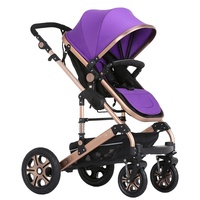 Poussette de luxe pliable de haute qualité 3 en 1 avec cadre en aluminium Logo OEM personnalisable Acheter à bas prix de Chine