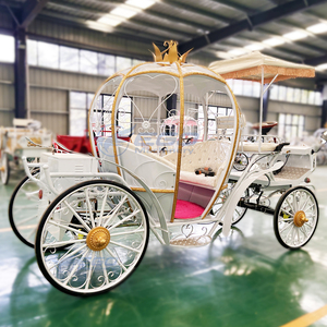 Artículos de Lujo para Bodas Eléctricos: Carruaje de Cenicienta de Metal sin Caballos y Remolque para Venta - Product Image 4