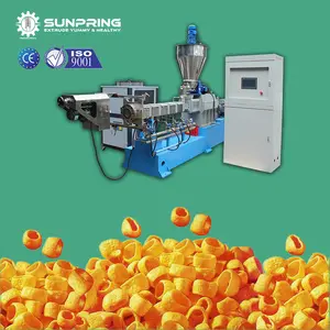 SUNPRING Big Capacity Corn Cheese Ball Extruder Puffs Snack Production Line