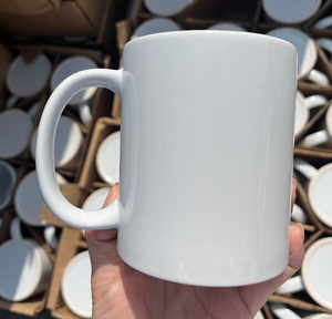 แก้วมัคเคลือบสีขาว 11 ออนซ์ สำหรับงานซับลิเมชั่น ปรับแต่งโลโก้และลวดลายได้ เป็นมิตรกับสิ่งแวดล้อม ทนทาน ทันสมัย เหมาะสำหรับโรงเรียน ใช้เป็นของแจกในโรงอาหาร - Product Image 2