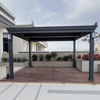 Neues Design Garten-Schwimmbad Wasserdichter Sonnenschutz Motorisiertes Bioklimatisches Aluminium Pulverbeschichtetes Einziehbares Dach Natürlicher Sichtschutz