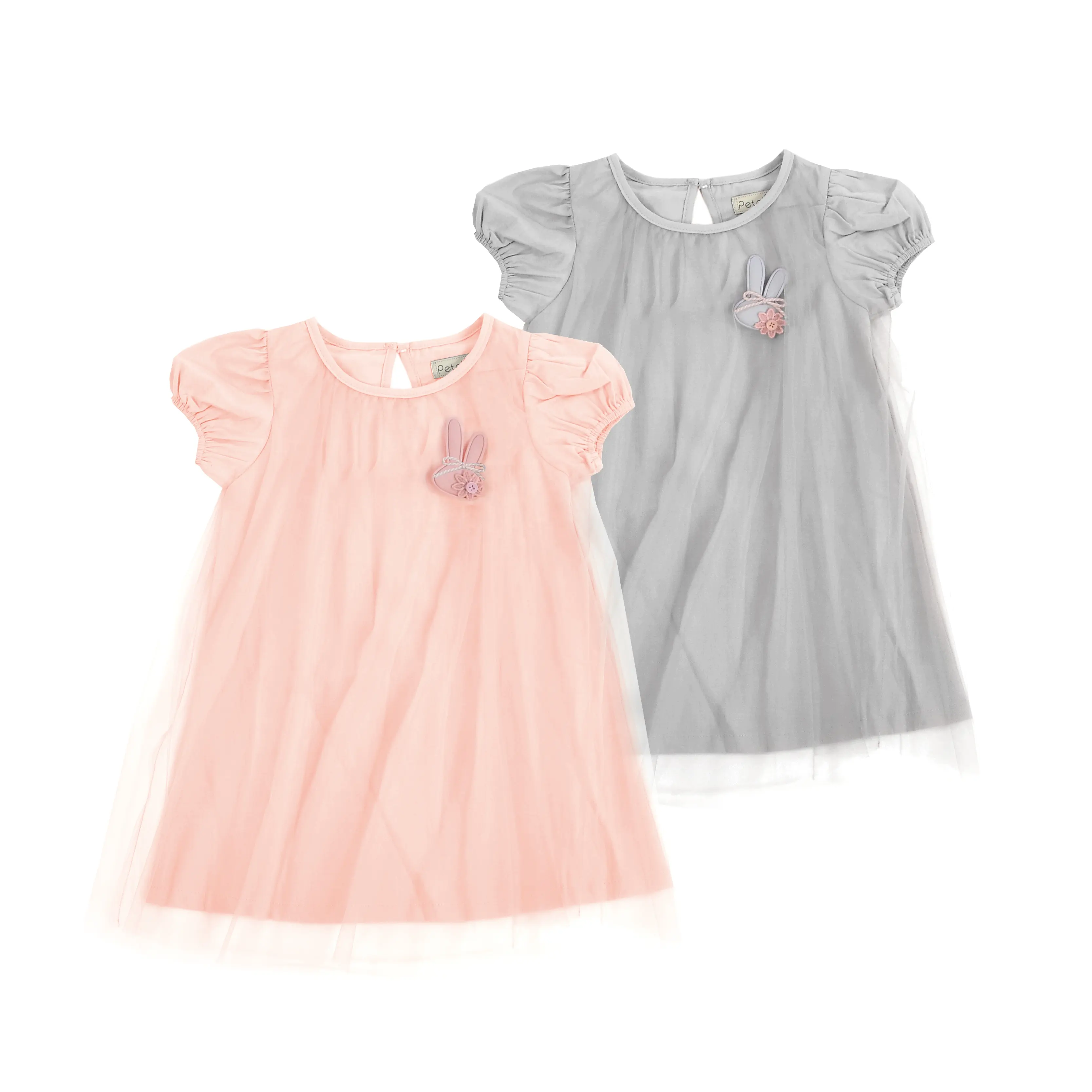 Mooie Baby Jurken Sweet Style Jurken Hot Verkopende 100% Katoen Met Chiffon Eendelig Effen Kleur Kinderen Zomer Casual Breisel