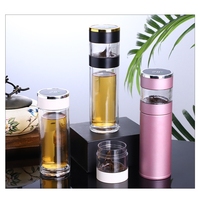 Bouteille à Infuseur à Thé en Verre à Boire Directement de 500 ml pour Adultes, Conception de Logo, Style d'Escalade, Style d'Entreprise, Style Extérieur, Eau Bouillante