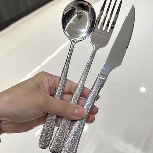 Western Cutlery Set Stainless Steel 304 Hammered Finish For Steak And Tableware - Product Image 3