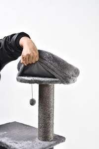 หอคอยแมวสูงพิเศษพร้อมคอน<span class=keywords><strong>โด</strong></span>สองชั้นแพลตฟอร์มหลายระดับและเสาลับเล็บที่แข็งแรงสำหรับบ้าน<span class=keywords><strong>แมว</strong></span>หลายตัว - Product Image 4