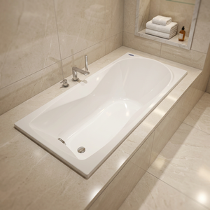 Bañera Rectangular de Acrílico Integrada Moderna I-Spa con Hidromasaje y Instalación Empotrada - Product Image 3