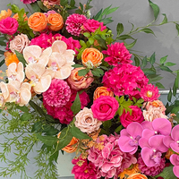 Chemin de Table Floral Artificiel « Promise » pour Mariage, Composition Florale en Rangée pour Décoration de Mariage