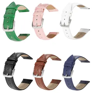 high quality vintage smooth smart watchband quick release genuine leather watch straps