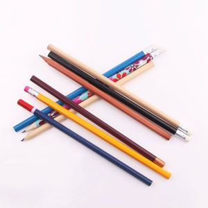 Crayon HB rond jaune en graphite personnalisé avec logo, en vrac, pour étudiants, en bois avec gomme, crayons standard - Product Image 3