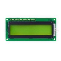 Panel LCD Karakter 16 Pin 8 Bit Paralel 16*2 Layar LCD Monokrom Kuning-Hijau