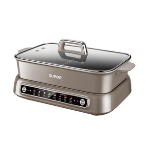 Olla eléctrica Supor de 7L, multifuncional, tipo dividido, con control de temperatura independiente para uso doméstico - Product Image 1