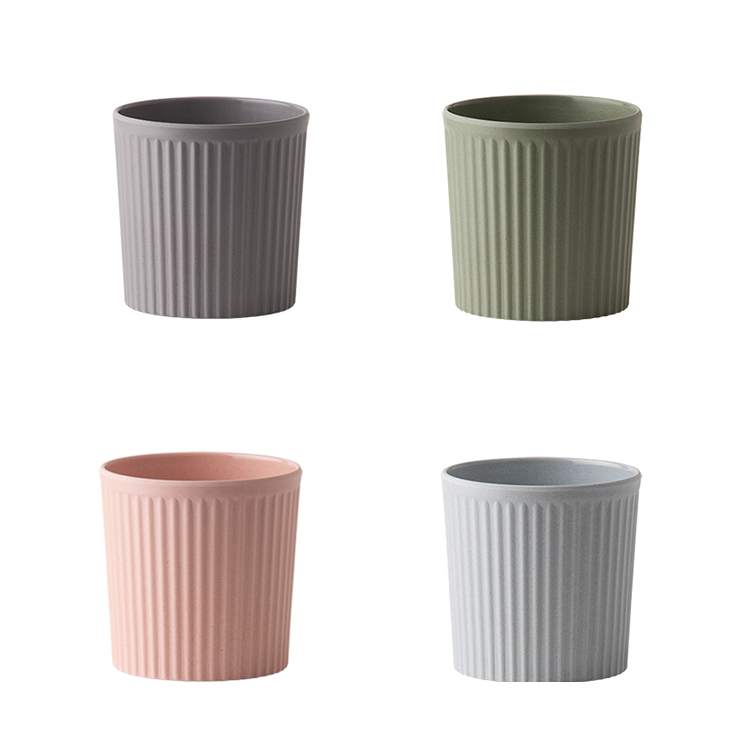 2090106 Eco friendly reusable portable bamboo fiber fashion black clean toothbrush cup