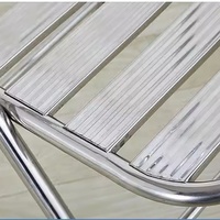 Chaise de jardin pliable moderne, confortable, légère, imperméable, avec logo en relief sur les pieds, en acier inoxydable, garantie 12 mois