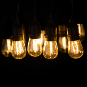 Weatherproof Ngoài Trời Led Patio Chuỗi Lights 48ft 15 Treo Ổ Cắm 2 Wát Led S14 <span class=keywords><strong>Dimmable</strong></span> Vintage Edison Ánh Sáng Bulb Đối Với Sân Sau - Product Image 4