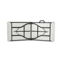 Table basse rectangulaire d'extérieur de 6 pieds, table à manger pliable portable en plastique durable