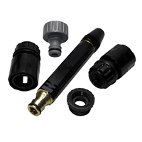 Pistolet de lavage de voiture en alliage réglable 4 pièces, haute pression, buse droite, pulvérisateur, raccords rapides, écologique