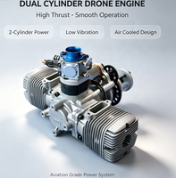 Moteur à essence à deux temps, deux/quatre cylindres, 70cc/170cc/22cc/350cc/550cc/630cc/730cc, pour véhicules aériens sans pilote