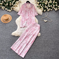 Ensemble de vêtements pour femmes d'été, chemisier à col polo décontracté à manches courtes et jupe longue, coupe ajustée, élégant, deux pièces, pour les trajets quotidiens