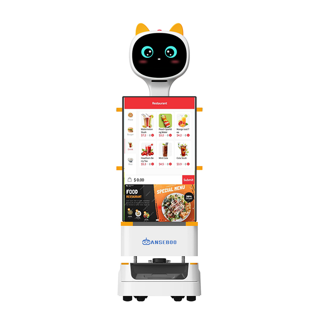 Best Sell Restaurant Robot Waiter Service Delivery Robot With Menu Service Robot for Retail