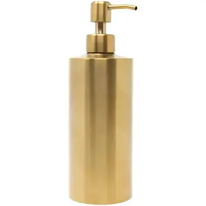 Dispensador de jabón líquido de Metal de aluminio con acabado dorado, accesorios de baño de alta venta para uso doméstico en la cocina del Hotel
