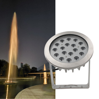 Luz LED Sumergible para Fuentes RGBW de 54W, Resistente al Agua IP68, de Acero Inoxidable 316L, Ajustable, 12V/24V DMX para Piscinas Subacuáticas