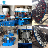 Machine de moulage par injection directe automatique à 24 stations pour chaussures décontractées, semelle en PVC TPR, moulage de la partie supérieure par DIP