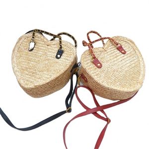 Bolso de Paja con Forma de Corazón para Mujer Joven, para el Festival de San Valentín, Vestido de Playa - Product Image 2