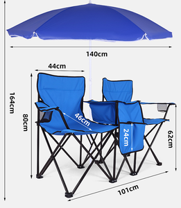 بيع بالجملة من المصنع مباشرة للاستجمام في الهواء الطلق حزمة الثلج المظلة والكراسي المزدوجة المحمولة التخييم - Product Image 5