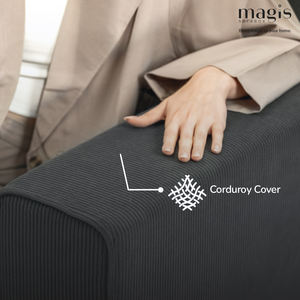 Sofá Moderno de Tela Personalizado, de Corduroy, para Apartamentos Pequeños, de 3 Plazas, con Esponja Completa, Estilo Influencer - Product Image 5