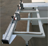 Scie à panneaux verticale pour le découpage du contreplaqué, machine à bois avec table coulissante horizontale, composant moteur 2.2kW, longueur max. 3000mm, biseau 45°