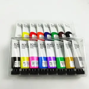 Ensemble de peintures acryliques peintes, 8 couleurs, <span class=keywords><strong>tube</strong></span> de 22ml, livraison gratuite - Product Image 3