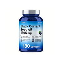 Huile de pépins de cassis de haute qualité en capsules molles, marque privée, pour l'hydratation de la peau, la santé cutanée et le renforcement de l'immunité.