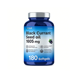 Huile de pépins de cassis de haute qualité en capsules molles, marque privée, pour l'hydratation de la peau, la santé cutanée et le renforcement de l'immunité. - Product Image 1